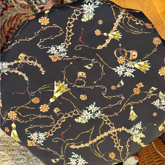 Fame and Partners Black Floral Maxi Gown Bell Sleeves, Queen Ann style neckline - Picture 10 of 13